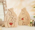 Personalized Wooden Bear Family Puzzle,Engraved Family Name Puzzle,Parents Baby Puzzle Name,Family Home Decor,Gift For Kids,Family Puzzle