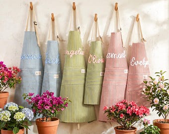 Delantal bordado personalizado, regalo de cocina personalizado