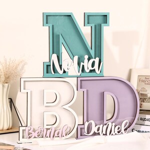 Hucha de madera personalizada con letra: Hucha con nombre personalizado imagen 5