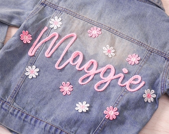 Personalized Baby Denim Jacket: Embroidered Name, Toddler Outerwear