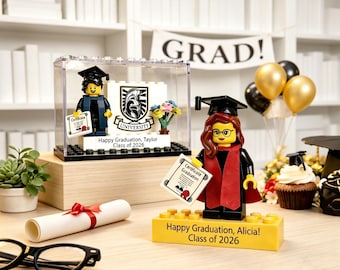 Customizable Graduation Mini Figure Keepsake, Class of 2026 Personalized Gift
