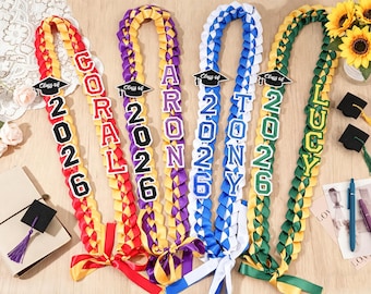 Custom 2026 Graduation Ribbon Lei: Personalized Senior Gift