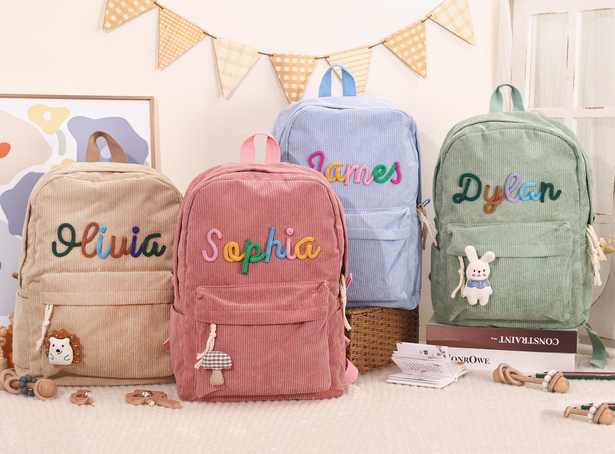 Personalised Kids Backpack With Name,Custom Kids Backpack,Toddler Book Bag,School Bag,School Bag for Kids,Children's Backpack,Kids Backpack