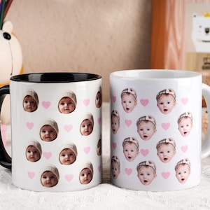 Baby Face Mug,Personalized Child Photo Cup,Mug With Baby Picture,Baby Mom Dad Gift,Baby Face Coffee Cup,Grandparents Gift,Father&#39;s Day Gift