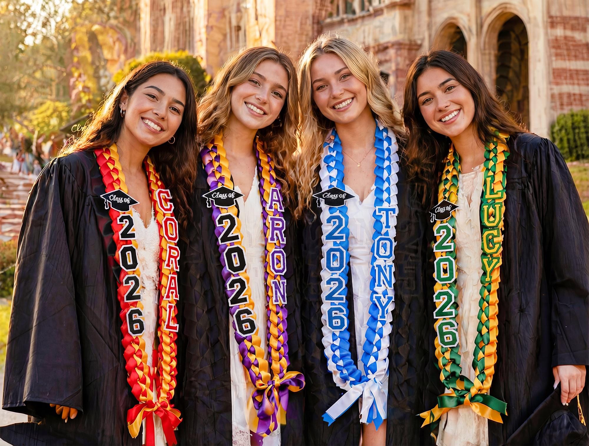 Custom 2026 Graduation Ribbon Lei: Personalized Senior Gift - Etsy