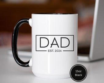 Personalized Mug, Dad Est Mug, Gift for New Dad, Custom Dad Mug, Fathers Day Mug, New Daddy Mug, New Dad Gift, Custom Coffee Mug, Dad Cup