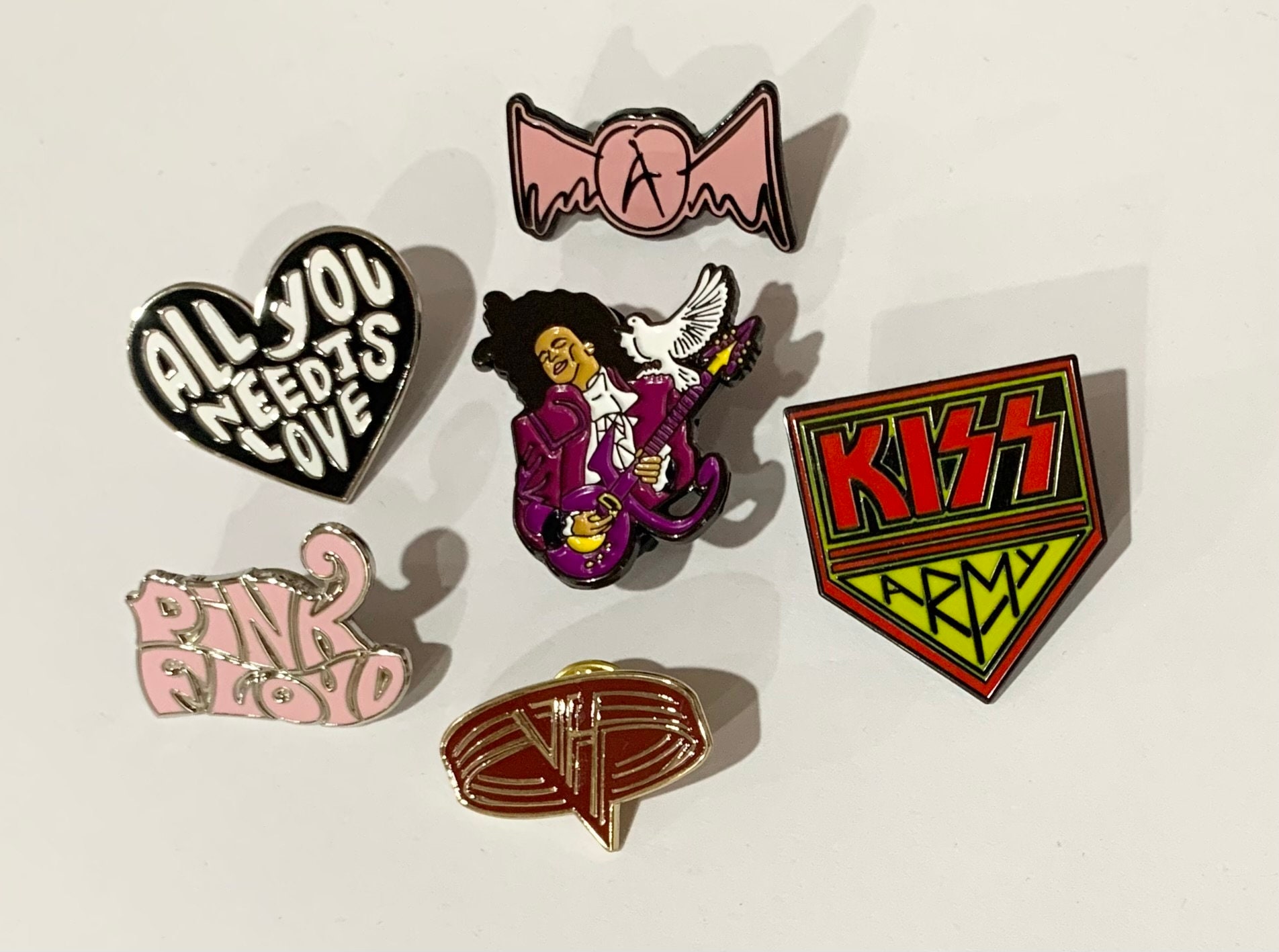 BAND LOGO Pins Rock Punk Metal Pop Music Pins Any Band Choose Your