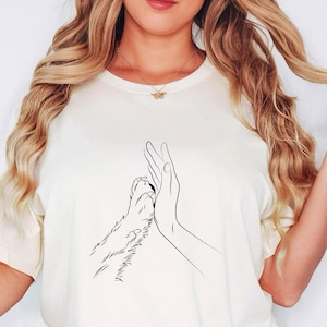 Human Hand & Dog Paw High Five Shirt - Pet Lover Gift