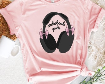 Camiseta Audiobook Girlie, Moletom Moderno para Amantes de Livros, Presente Ideal para Ela
