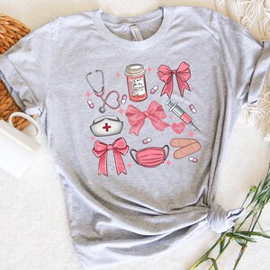 Nurse Coquette Bow T-Shirt: Nursing Student Gift