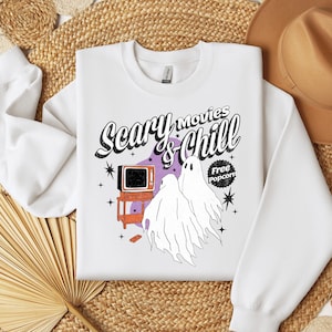 Horror Movie & Chill Shirt: Spooky Season Tee or Sweatshirt