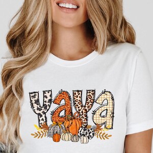 Personalized Grandma Pumpkin Patch Shirt: Leopard Print Fall Family Tee