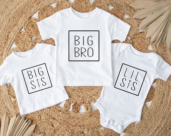 Big Brother Sister Shirts, Little Brother Sister Shirts, Big Bro Sis Lil Bro Sis  Matching Shirts, Big Bro Sis T-Shirt, Lil Bro  Sis T-Shirt