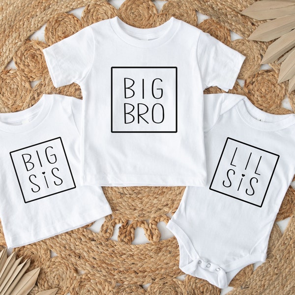 Big Brother Sister Shirts, Little Brother Sister Shirts, Big Bro Sis Lil Bro Sis  Matching Shirts, Big Bro Sis T-Shirt, Lil Bro  Sis T-Shirt