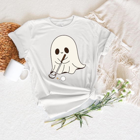 Funny Ghost Golf Shirt: Spooky Halloween Golfer Tee - Etsy