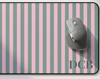 Personalized College Gifts Custom Desk Mat Women Monogram Mouse Mat Preppy Dorm Decor Student Workspace Neoprene Pad Name Office Computer