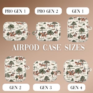 AirPod Pro Case Keychain Horse Girl Gift Tech Accessory Equestrian Birthday Gift for Her AirPod 4 Equestrian Design Horse Girl Tech Gift image 5