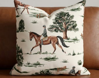Horse Lover Gift Pillow Case Rustic Home Accessory Farmhouse Pillows Horse Girl Country Living Room Decor Equestrian Bedroom Throw Cushion