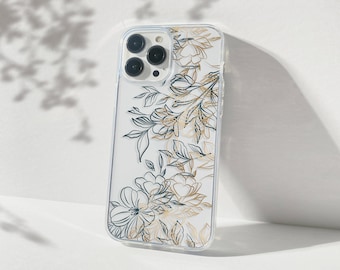 Plant case for Oppo Find X5 pro A95 A94 5G A93 A92 A54s, gold leaves phone cover for OnePlus 12 12R 11 10T 10 9 pro Nord 2T 3
