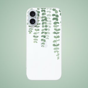Pothos fern case for iPhone 16 pro max 15 plus 14 12 13 mini, green plant phone cover for Apple 11 X Xs Xr SE 8 7 6