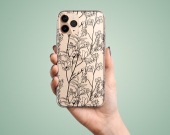Elegant plant for iPhone 16 15 pro max 14 plus 13 mini 12, flowers phone cover for Apple 11 X Xs Xr 8 7 6 SE