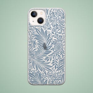 Leaves case for Honor Magic 4 pro 5 6 lite, light blue plant phone cover for Honor 10 20 200 50 70, View 10 X6A X7 6C 6X
