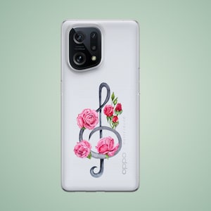 Music case for Oppo A79 A78 A72 A94, Reno 11 pro 10 8, flowers phone cover for Google Pixel 8a 6a 7a 8 pro 7 6 5