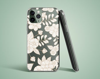 Case for iPhone 14 13 plus 15 pro 12 mini 11, white flower phone cover for Apple iPhone Xr SE 2022 X 8 7 plus 6s 5