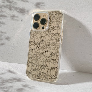 Peonies case for Google Pixel 8a 8 7a 7 6a 6 5, elegant flower phone cover for Oppo A52 A54s A79 Reno 11F 5 8 lite Find X5 pro