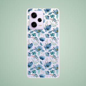 Blue flowers case for Honor View 10 X6A X7 6C 6X, Magic 4 pro 5 6 lite, watercolor floral phone cover for Honor 10 20 200 50 70