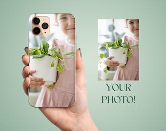Custom iPhone case: clear phone cover with your own photo for Apple 18 pro max 17 16e 15 14