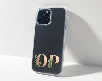 Custom monogram case for iPhone 16 13 mini 14 15 pro 12 11 plus, personalized letters phone cover for Apple iPhone 8 7 6 Xr Xs max SE