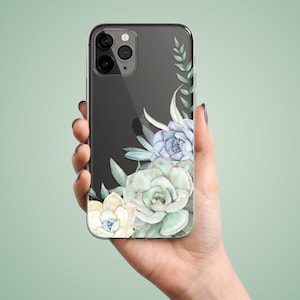 Elegant succulent case for Nothing phone 2a, Huawei P20 lite P10 plus P30 P40 P50 pro, Motorola Moto Edge 50, Sony Xperia 10 III IV VI 1 5