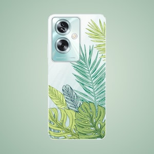 Case for Oppo Reno 11F 11 10 8 A95 A94 a79 A78 A58, tropical plants phone cover for iPhone 15 14 plus 13 12 mini 11