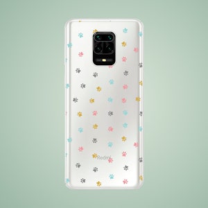 Animal case for Redmi Note 8 pro 13 10 12 11S, dog cat paw prints phone cover for Xiaomi 11 lite 12T 9, Poco X5 X6 X3