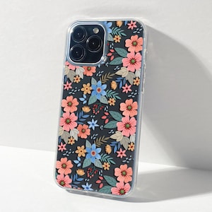 Flower case for iPhone 15 14 pro max 13 12 11, floral phone cover for Apple iPhone Xs max SE 2022 X 8 plus 7 6s, gift idea for plant lovers