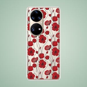Poppies case for Honor View 10 X6A X7 6C 6X X9C, Magic 7 lite 4 pro 5 6, red flowers phone cover for Honor 10 20 200 50 70 90