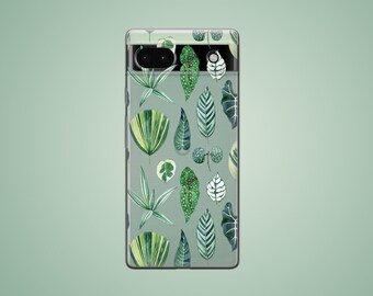 Leaves case for Google Pixel 8 pro 8a 7a 7 6a 6 5 4 XL, botanical phone cover for OnePlus Nord CE3 2T N10 N200 12 12R 11 10T 9 8 7T