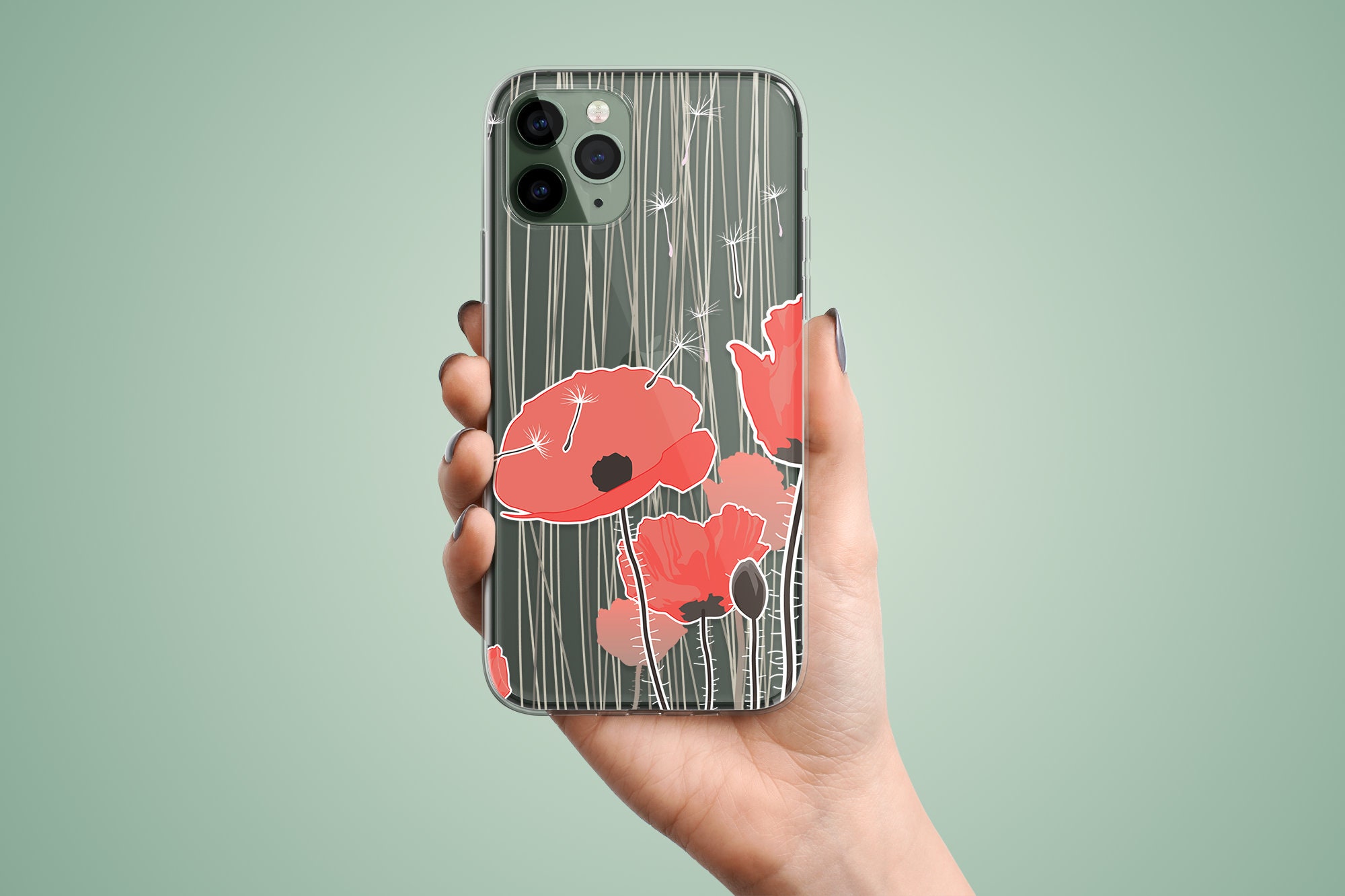 Poppy Case for Google Pixel 8 7 6 Pro 6a 7a 8a, Red Flowers Phone