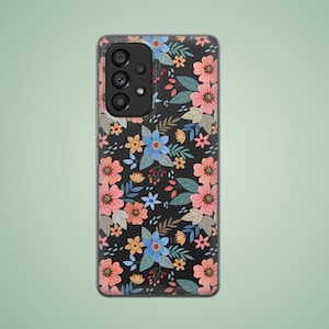Flower case for Samsung A55 A35 A15 A54 A52 A25 A13, floral phone cover for Galaxy S24 S23 S22 S21, Note 20 ultra 10 plus
