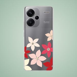 Floers case for OnePlus Nord 4 CE 3 2T 12 12R 11 10T 10 pro 9 8, red floral cover for Google Pixel 8a 8 7a 7 6a 6