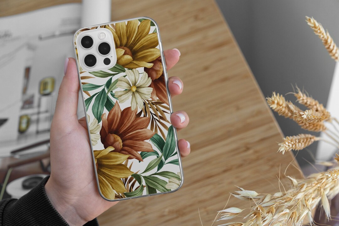 IPhone Flowers Case - Clear Autumn Plant Apple Cover - Etsy