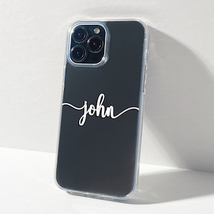 Custom name case for iPhone 16 15 pro 14 13 12 mini, personalized monogram phone cover for Apple 11 X Xs Xr SE 8 7 6