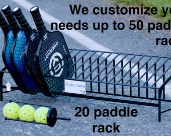 Pickleball Rack rotator next up  Pickle-Caddie Dream-Co Paddle and Ball Holder Stand- Portable Storage Organizer Hanger paddles and balls