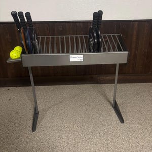 Pickleball Rack rotator next up Pickle-Caddie Dream-Co houder voor peddel- en balhouder - draagbare opberger Hanger peddels en ballen