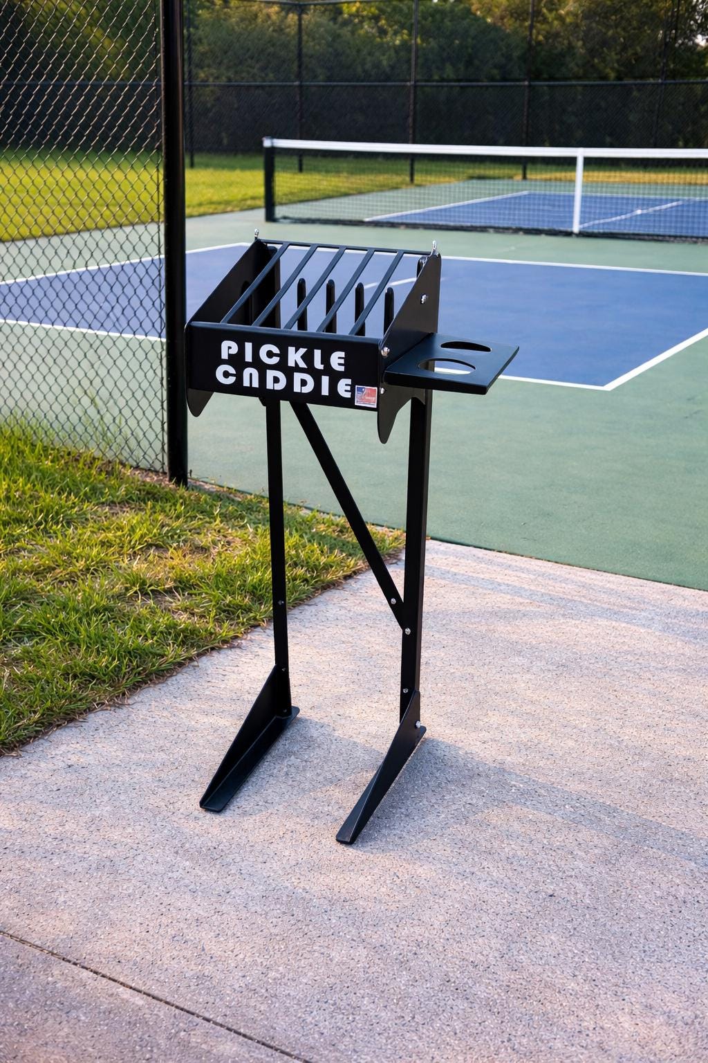 Piackleball Paddle Rack Pickleball Paddle and Ball Holder: Portable Storage Rack for 8 Paddles ...
