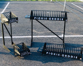 Pickleball Rack rotator next up  Pickle-Caddie Dream-Co Paddle and Ball Holder Stand- Portable Storage Organizer Hanger paddles and balls