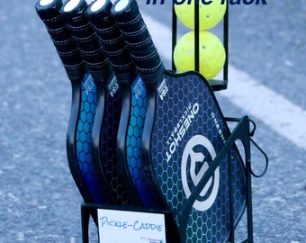 Pickleball Rack next up Metal Pickle-Caddie Dream-Co Paddle and Ball Holder Stand- Portable Storage Organizer Hanger paddles and balls cheap