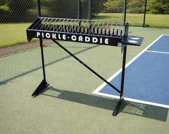 Pickleball Rack rotator next up  Pickle-Caddie Dream-Co Paddle and Ball Holder Stand- Portable Storage Organizer Hanger paddles and balls