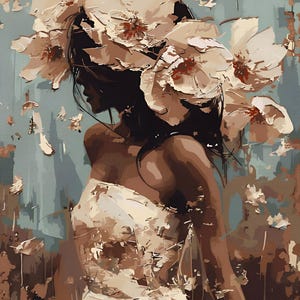 Peony painting FRAMED wall picture DIY paint kit Painting on canvas Handmade decor hand made gift Flower head Color by numbers for adults